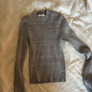 Forever 21 Gray Ribbed Turtleneck Sweater